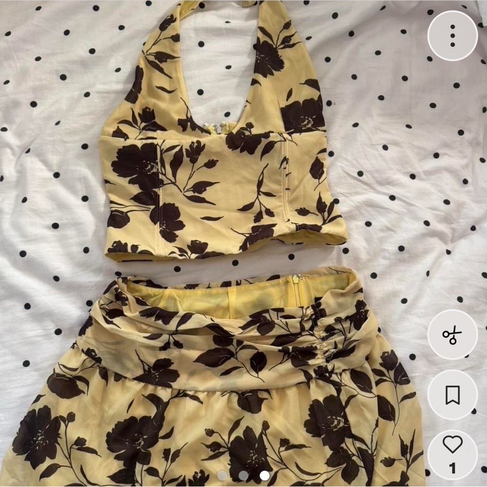 White Fox Boutique Yellow Floral Set